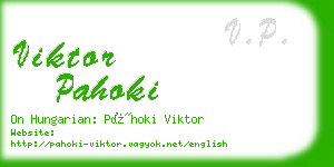 viktor pahoki business card